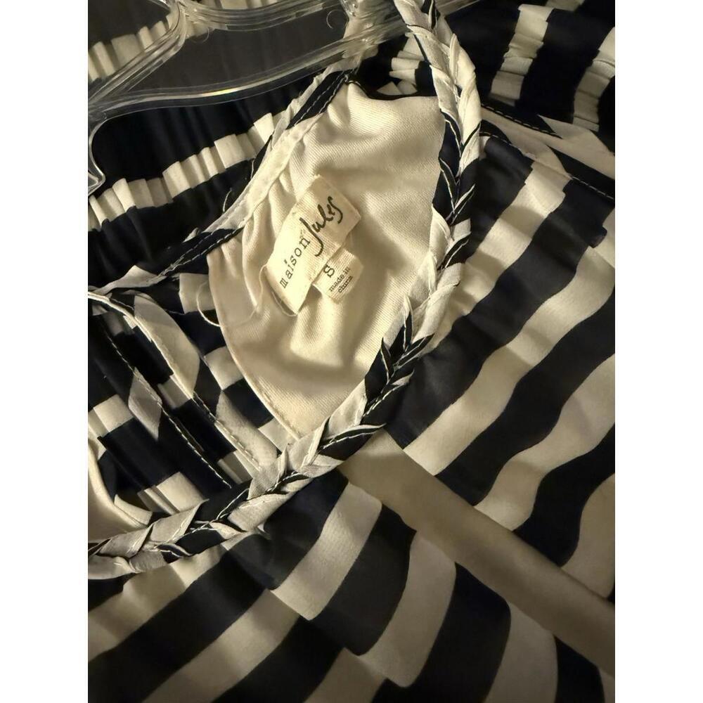 Maison Jules Maxi Dress, Size Small White & Navy Blue Striped NWOT - Picture 3 of 3